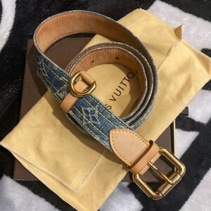 💯% Authentic Louis Vuitton denim belt